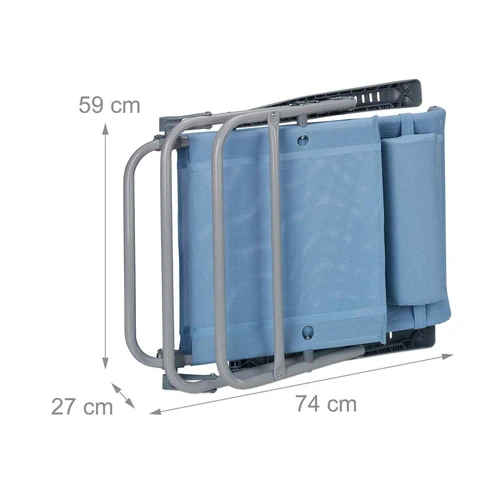 Lauko gultas Relaxdays 10026478_45, 8 padėtys, 58 × 76,5 × 80 cm - Gultai