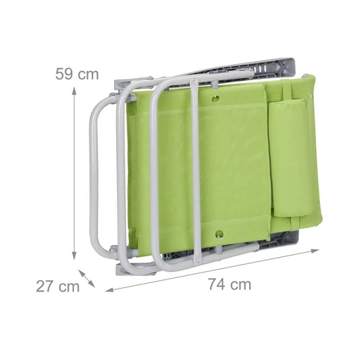 Lauko gultas Relaxdays 10026478_53, 8 padėtys, 58 × 76,5 × 80 cm - Gultai