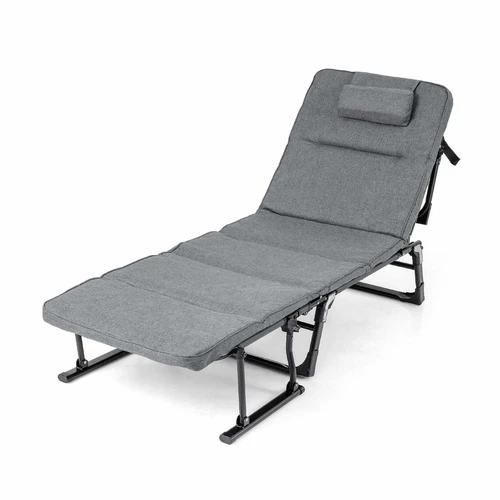 Lauko krėslas, 3 viename, 6 atlošo padėtys, Pilka, 67,31 × 86,36 × 91,44 cm