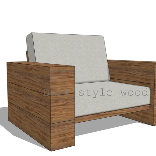 Timber terasos baldai – patogus vienvietis