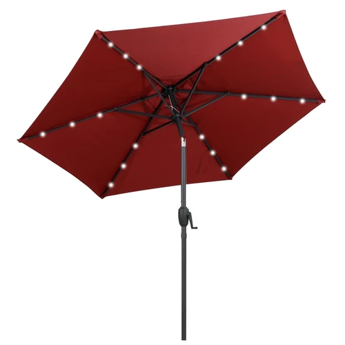 Lauko skėtis, 18 LED, 228,6 × 225,55 cm - Lauko skėčiai