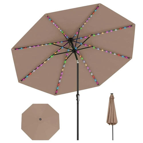 Lauko skėtis 300x246cm., rudos/juodos spalvos