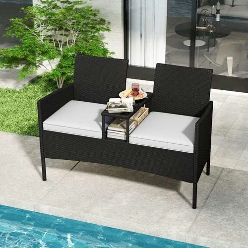 Lauko sofa, 2 vietų, 126 × 62 × 84 cm - Kėdės