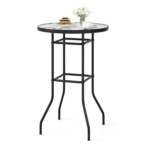 Lauko stalas 68x68x97cm., juodos spalvos