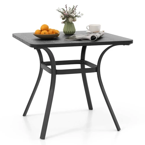 Lauko stalas 80x80x73cm., juodos spalvos