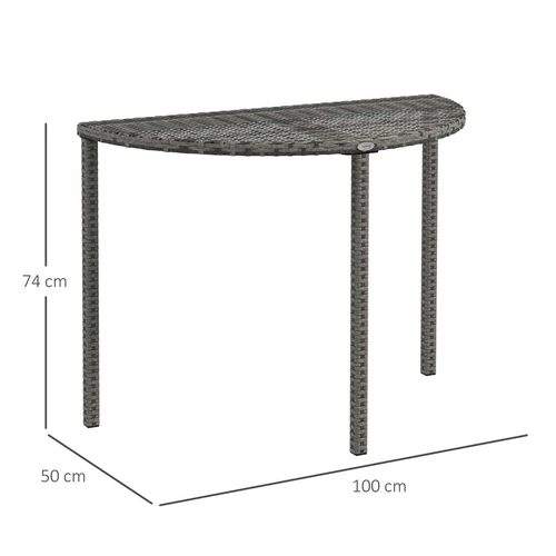 Lauko stalas Outsunny 100x50x74cm., pilkos spalvos - Stalai