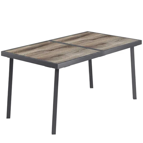 Lauko stalas Outsunny 145x85x72cm., juodos/šviesiai rudos spalvos