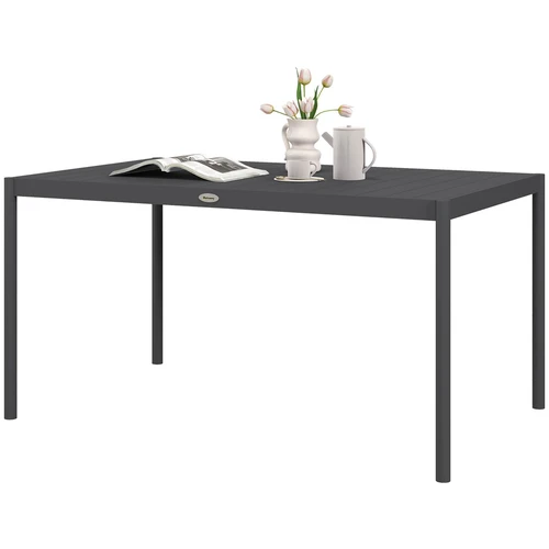 Lauko stalas Outsunny 145x90x74cm., tamsiai pilkos spalvos
