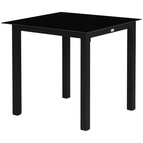 Lauko stalas Outsunny 80x80x74cm., juodos spalvos