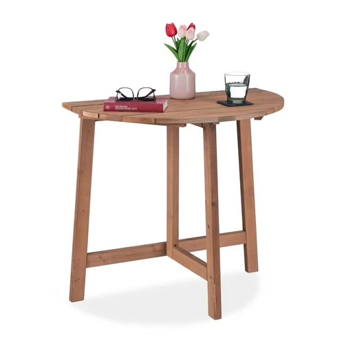 Lauko stalas Relaxdays 10038658.0, 1–2 žmonėms, Ruda, 80 × 74 × 50 cm - Stalai