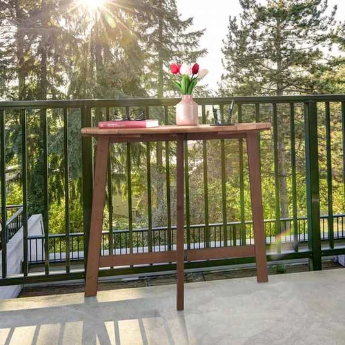 Lauko stalas Relaxdays 10038658.0, 1–2 žmonėms, Ruda, 80 × 74 × 50 cm - Stalai