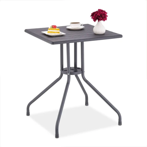 Lauko stalas Relaxdays 10045710.0, iki 4 žmonių, Pilkas, 61 × 75 × 61 cm