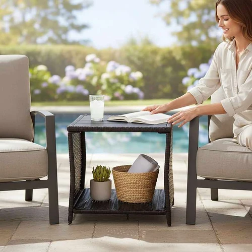 Lauko stalas Relaxdays 10052553_93, 45 × 40 × 45 cm - Stalai