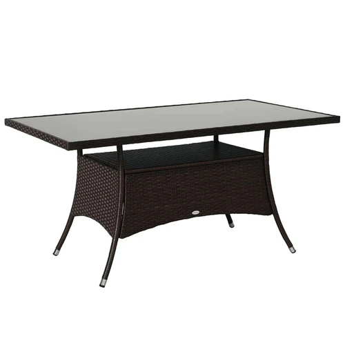 Lauko staliukas Outsunny 150x85x74cm., rudos spalvos