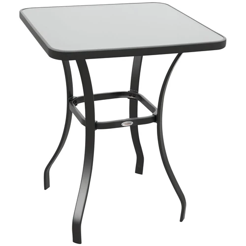 Lauko staliukas Outsunny 68,5x68,5x84cm., juodos spalvos