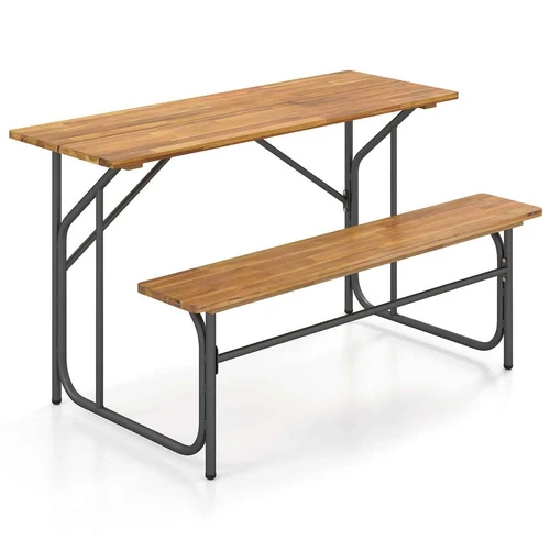 Lauko stalo ir suoliuko komplektas, 2 vietų, 132 × 81,3 × 74,9 cm