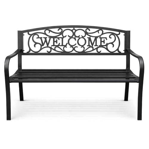 Lauko suolas IRYS, juodos spalvos, 127 × 86 × 62 cm - Suolai, daiktadėžės