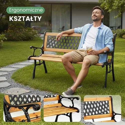 Lauko suolas MIRT, rudos spalvos, 125 × 73 × 52 cm - Suolai, daiktadėžės