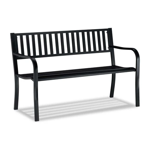 Lauko suolas Relaxdays, Dviem asmenims, Juodas, 127,5 × 82 × 59,5 cm