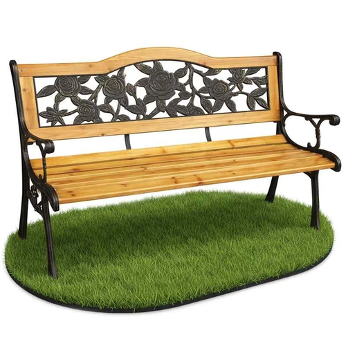 Lauko suolas ROSA, rudos spalvos, 125 × 76,5 × 52 cm