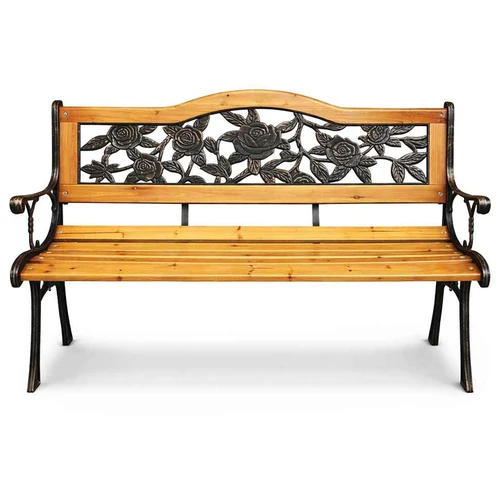Lauko suolas ROSA, rudos spalvos, 125 × 76,5 × 52 cm - Suolai, daiktadėžės