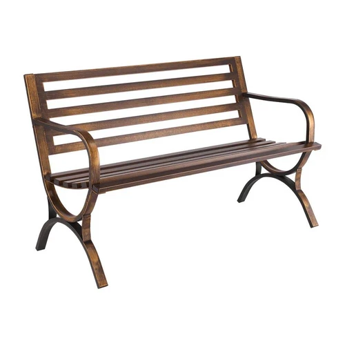 Lauko suoliukas, 127 cm, metalinis rėmas, antikvarinė bronza
