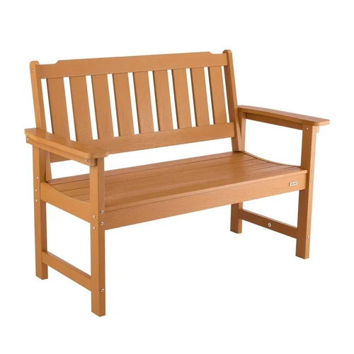 Lauko suoliukas 128 cm, plastikinis rėmas, 2–3 asmenims, atsparus oro sąlygoms