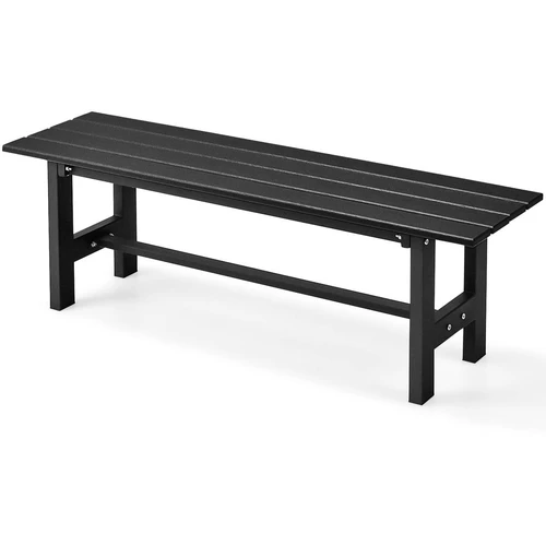 Lauko suoliukas, 2 vietų, Juodas, 119 × 35 cm