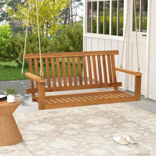 Lauko sūpynės, 2 pakabinimo virvės, 129,5 × 63,5 × 57,2 cm - Supamieji krėslai, supynės