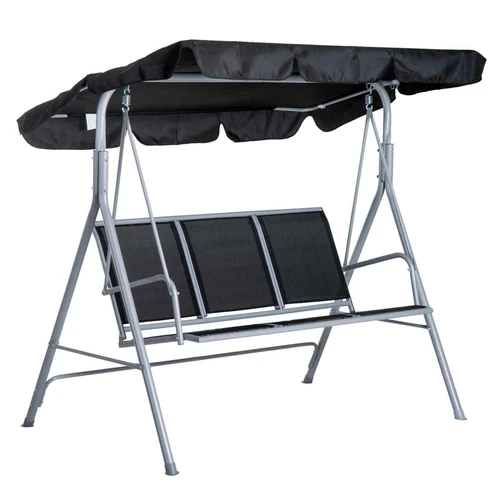 Lauko sūpynės Outsunny 171x111x154cm., pilkos/juodos spalvos