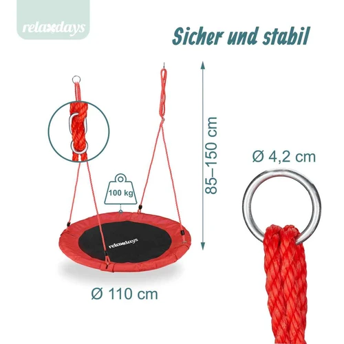 Lauko sūpynės Relaxdays, lizdo formos - Supamieji krėslai, supynės