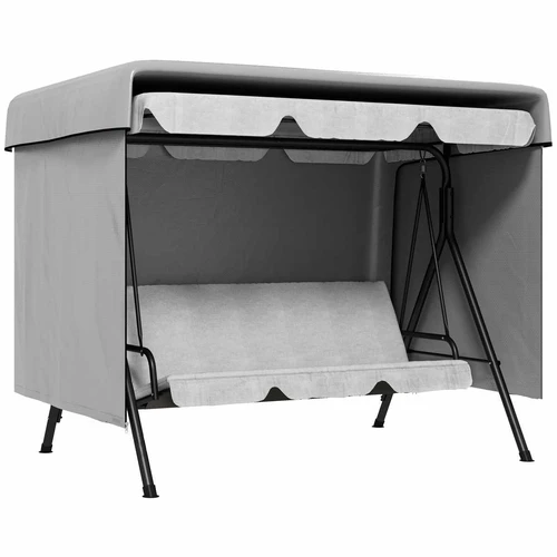 Lauko supynių uždangalas Outsunny 215x155x150cm., pilkos spalvos