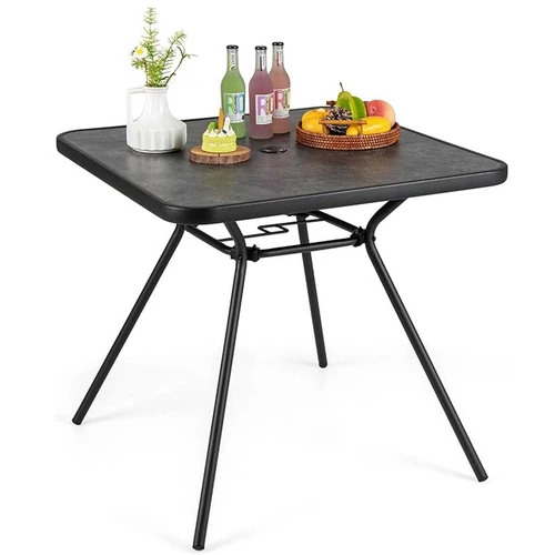 Lauko valgomojo stalas, 4 vietų, 80 × 80 × 72 cm - Stalai