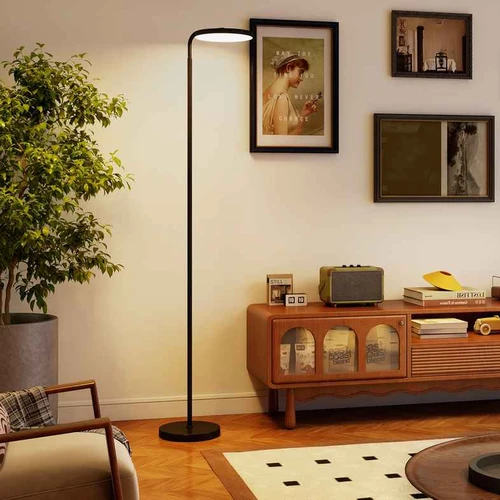 LED toršeras, Juoda, 41 × 25 × 166–177 cm - Toršerai