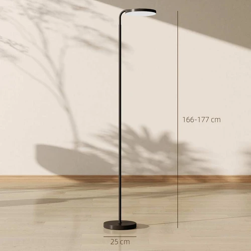LED toršeras, Juoda, 41 × 25 × 166–177 cm - Toršerai