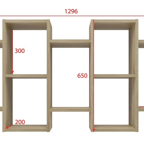 Praktiška lentyna su 129,5 cm pločio