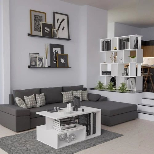 Matinė balta lentyna įvairiems išdėstymams