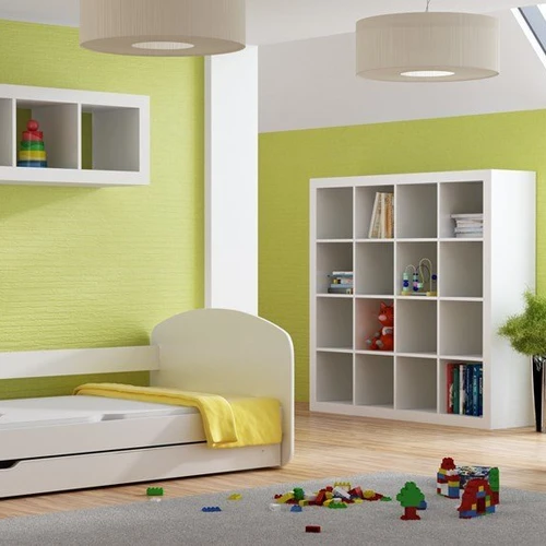 Moderni balta lentyna iš MDP su PVC kraštų apdaila