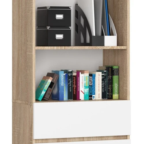 Lentyna NORE CLP R60, ąžuolo/baltos spalvos