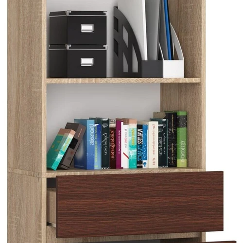 Tvirtas knygų spintos stovas su ABS briaunomis ir GTV kreiptuvais