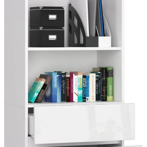 Moderni knygų spinta skandinaviško stiliaus interjerui