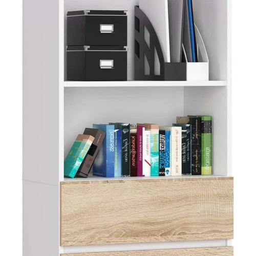 Lentyna NORE CLP R60, baltos/ąžuolo spalvos