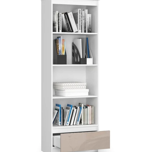 Moderni knygų spinta biurui su ABS apvadais