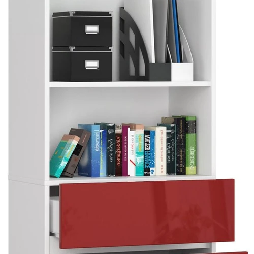 Erdvi 60 cm pločio lentyna su stalčiais ir lentynomis