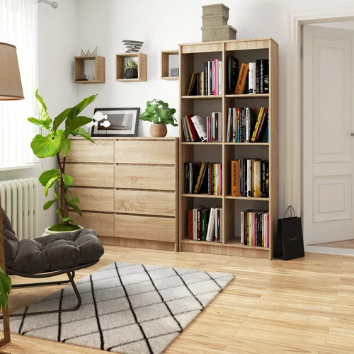 Universalus ir ilgaamžis ąžuolo spalvos stelažas