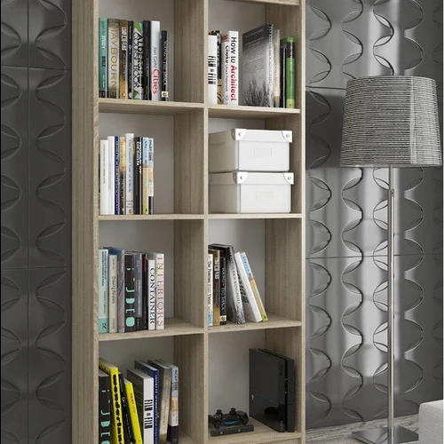 Talpi ir stilinga knygų spinta su 8 reguliuojamomis lentynomis