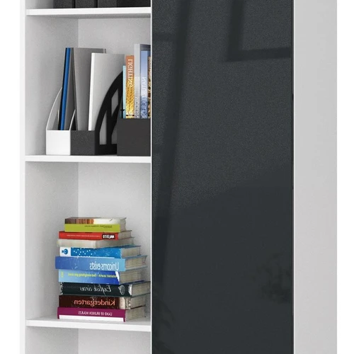 Minimalistinė knygų lentyna skandinaviškam interjeriui