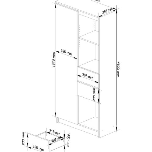 Patogi surinkimo knygų spinta su 24 mėn. garantija