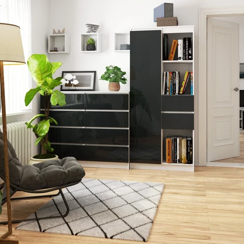 Knygų spinta iš laminuotos plokštės su atsparia danga