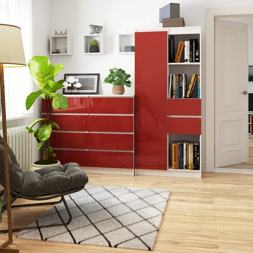 Lengvai surinkiama knygų spinta su 24 mėn. garantija